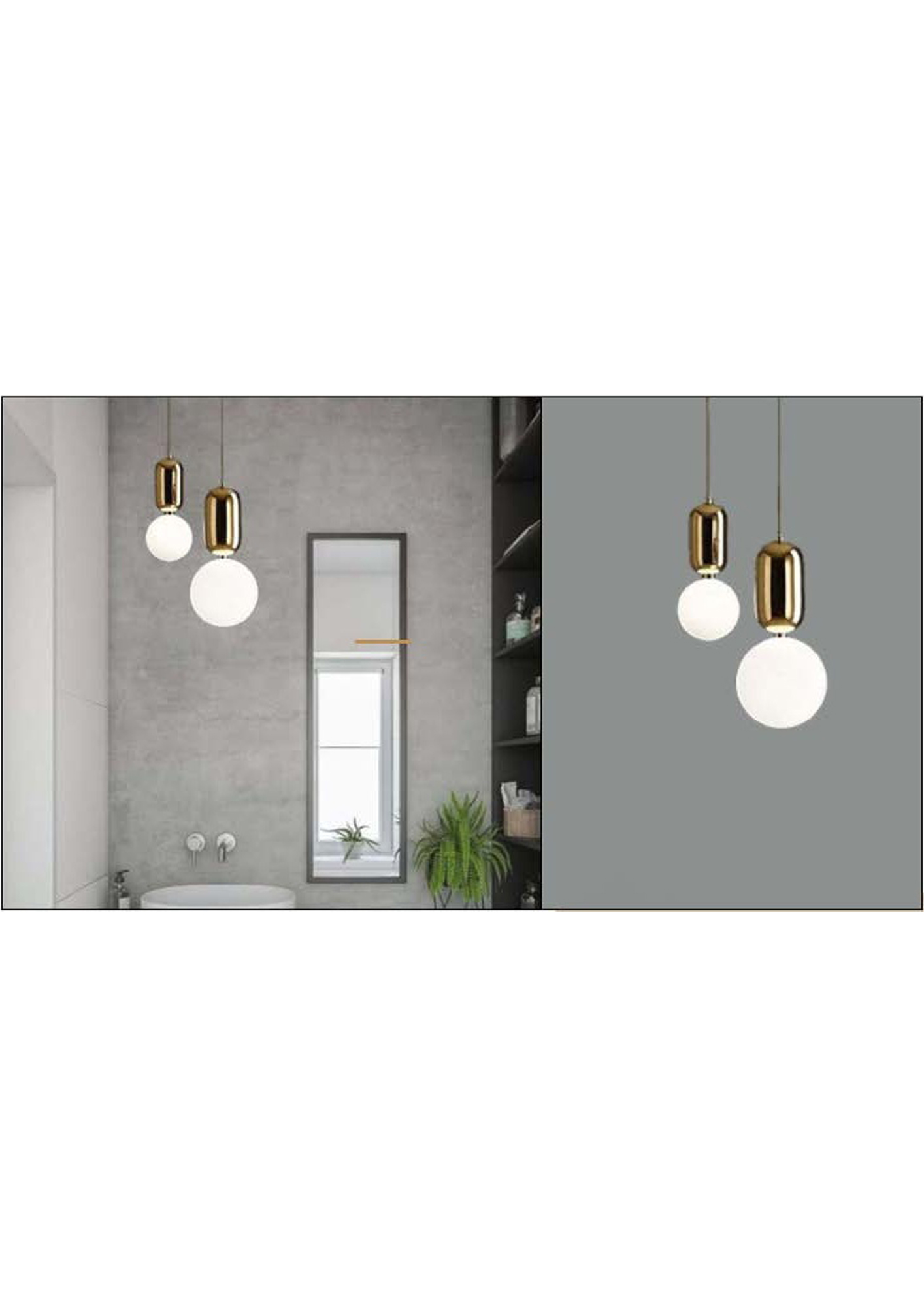 Beyond Lights - Brass Pendant Lamp- GL